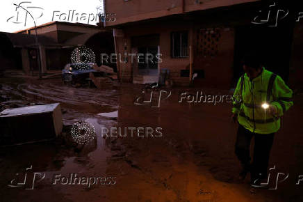 Aftermath of floods in Utiel