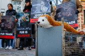 Anti-fur protest in Antwerp