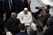 Pope Francis in audience at the Paolo VI hall, Vatican City