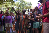 Protesto no Teatro Vento Forte