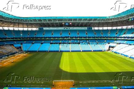 Vista interna da Arena do Grmio, em Porto Alegre (RS)