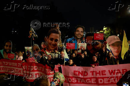 Protest march in support of the hostages kidnapped during the deadly October 7, 2023 attack by Hamas, in Jerusalem