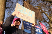 Demonstrations outside Parliament ahead of the Assisted Dying Bill