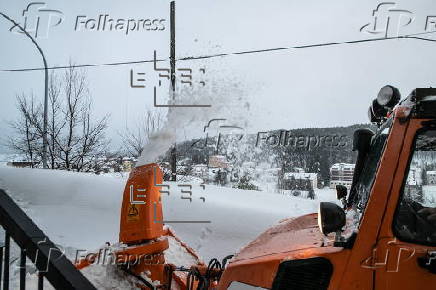 Heavy snow hits Abruzzo region, central Italy