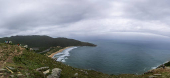 Vista panormica da praia da Lagoinha do Leste vista do topo do Morro da Coroa (SC)