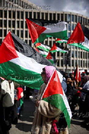 Pro-Palestinian demonstrators demand 
