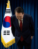 South Korean President Yoon Suk Yeol delivers an address to the nation in Seoul