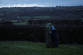 Winter solstice at 5000-year-old stone age tomb of Newgrange in Ireland