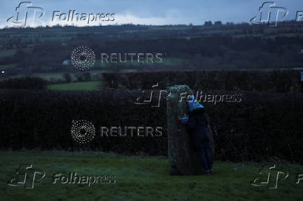 Winter solstice at 5000-year-old stone age tomb of Newgrange in Ireland