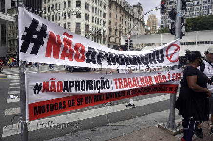 Protesto de mototaxistas em So Paulo (SP)