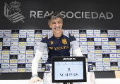 Rueda de prensa del entrenador de la Real Sociedad, Imanol Alguacil