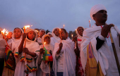 Meskel festival celebration, in Addis Ababa