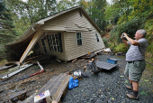 Aftermath of Tropical Storm Helene in Boone, North Carolina