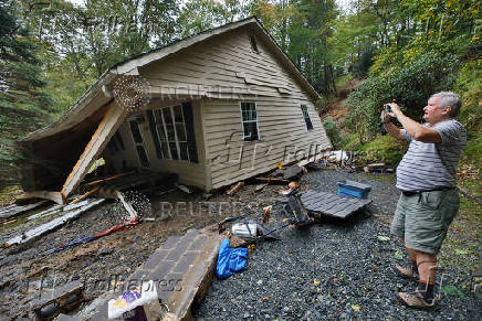 Aftermath of Tropical Storm Helene in Boone, North Carolina