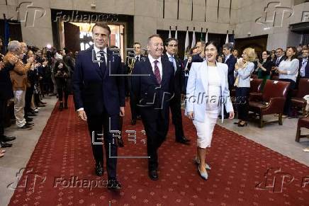 Macron participa de una sesin conjunta entre el Senado y la Cmara de Diputados en Chile