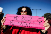 Protest ahead of the International Day for the Elimination of Violence against Women in Rome