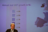 FILE PHOTO: EU Economic Commissioner Paolo Gentiloni holds a news conference in Brussels