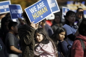 Protesters rally against proposed mass deportations at the California State Capitol