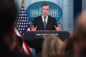 National Security Advisor Jake Sullivan speaks at a press briefing at the White House in Washington