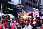 Manifestao contra a escala 6x1 na Av Paulista em SP