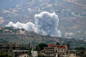 Smoke rises from the southern Lebanese village of Kfar Kila