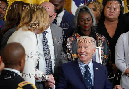 U.S. President Biden and VP Harris deliver remarks on gun violence, at the White House