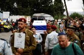 Funeral of Israeli soldier Sergeant First Class Nazar Itkin, in Kiryat Ata