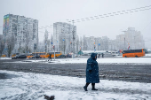 First snowfall in Kyiv