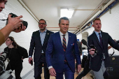 Meeting with Pete Hegseth, President-elect Donald Trump's nominee for defense secretary on Capitol Hill in Washington