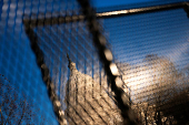 Security fencing encircles the U.S. Capitol building in Washington