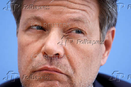 German Economy and Climate Minister Habeck holds a press conference about the spring economic forecasts, in Berlin