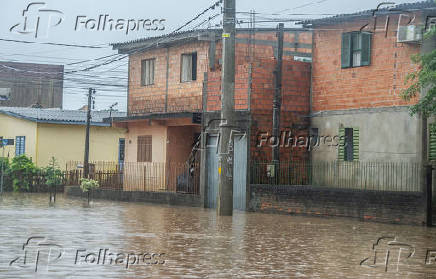 Alagamento causado pela chuva em Esteio (RS)