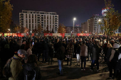 Protest over demolition and removal of Old Sava Bridge in Belgrade