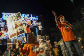 MANIFESTACIN FAMILIARES REHENES ISRAELIES EN TEL AVIV