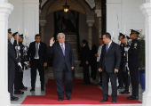 Panama's President Jose Raul Mulino and his Paraguayan counterpart Santiago Pena meet, in Panama City