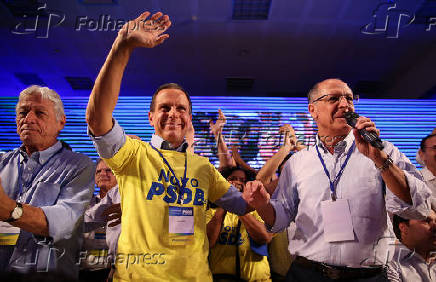 Joo Doria e Geraldo Alckmin em conveno do PSDB