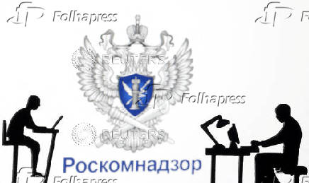 Illustration shows Roskomnadzor logo