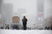 Heavy snow fall in Seoul