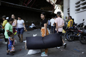 Colombians displaced by clashes between the rebels of the National Liberation Army (ELN) and former FARC dissidents, in Cucuta