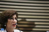Maria Silvia Bastos Marques fala na sede da Fiesp em So Paulo
