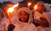 Meskel festival celebration, in Addis Ababa