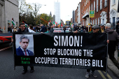 Demonstration in support of Palestinians in Gaza, in Dublin