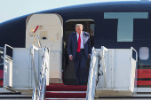 U.S. President-elect Donald Trump arrives prior to meeting with President Joe Biden and members of Congress in Washington, at Joint Base Andrews