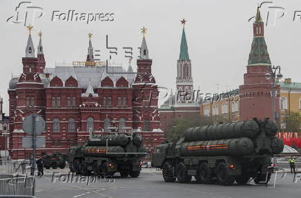 Rehearsal for the annual military parade ahead of Victory Day in Moscow