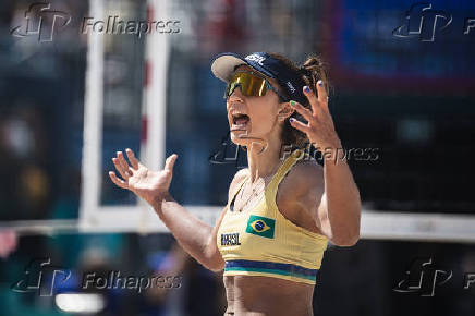 Carol e Barbara do Brasil em partida vlida pelos jogos olmpicos de Paris 2024