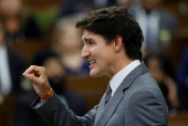 Canada's Prime Minister Justin Trudeau speaks during Question Period in the House of Commons on Parliament Hill in Ottawa