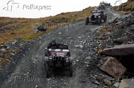 Motoring enthusiasts take part in the annual VSCC Lakeland Trial at Honister Slate Mine, in Keswick