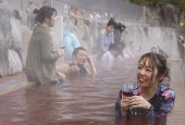 2024 Beaujolais Nouveau wine release event at hot spring in Hakone