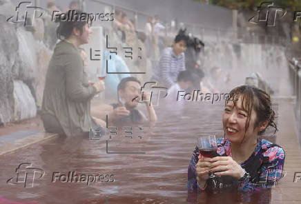 2024 Beaujolais Nouveau wine release event at hot spring in Hakone