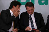 Bolsonaro e Henrique Mandetta, ministro da Sade